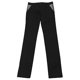 Gucci-Gucci Jeans with Metal Stud Details in Black Cotton-Black