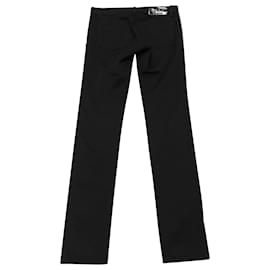 Gucci-Gucci Jeans mit Metallnietendetails aus schwarzer Baumwolle-Schwarz