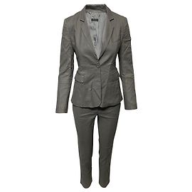 Joseph Suit Trouser Set in Grey Linen Grey