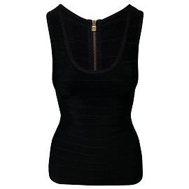 Canotta Herve Leger Bandage in rayon nero Nero