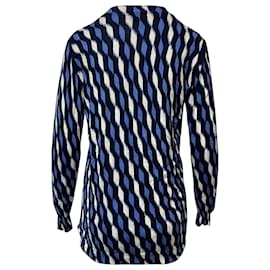 Michael Kors-Michael Kors Ikat Print Cardigan in Blue Cotton-Blue