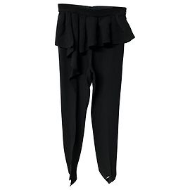 Legging Moschino à volants avec sangle de pied en acétate noir Noir