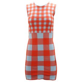 Staud Chili Gingham Dress in Multicolor Viscose Multiple colors