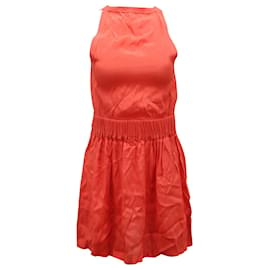 Iro-Iro Mini Dress in Coral Viscose-Coral
