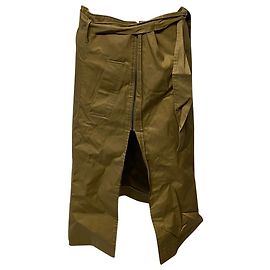 Vêtements Saia assimétrica com cinto Vetements em algodão marrom Marrom