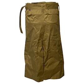 Vêtements-Falda asimétrica con cinturón de Vetements en algodón marrón-Castaño