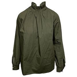 Autre Marque Blouse Officine Generale en Coton Olive Vert Vert olive