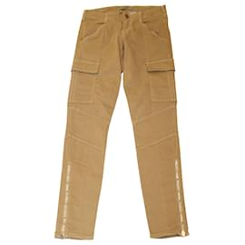 J Brand-Pantalones cargo con cremallera en el tobillo en algodón marrón Sahara de J Brand Houlihan-Castaño