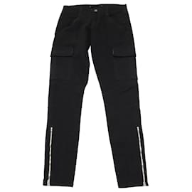 J Brand-J Brand Houlihan Cargo Pants with Ankle Zip in Black Cotton-Black