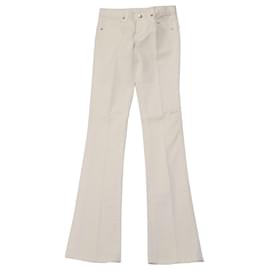 Ralph Lauren-Ralph Lauren Calças Pernas Largas em Algodão Branco-Branco