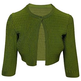 Alaïa Alaia Knitted Bolero Jacket in Green Viscose Green