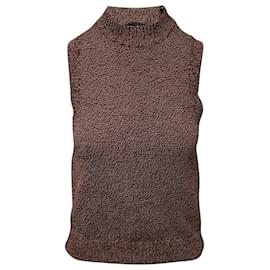 Theory-Theory Sleeveless Knitter Sweater in Brown Nylon-Brown