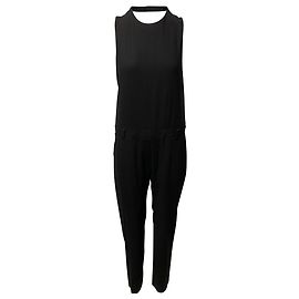 Iro Gennia Open Back Jumpsuit In Black Acetate Black