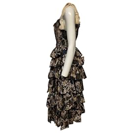 Ulla Johnson-Ulla Johnson Estela Asymmetric Tiered Dress in Floral Print Cotton-Other