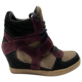 Ash Italia Sneaker Wedge Shoes in Multicolor Suede Multiple colors