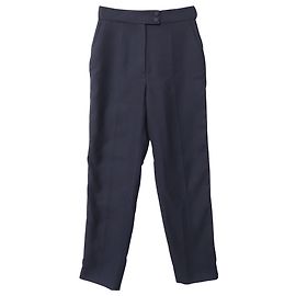 Sandro Paris Ilena Hose aus marineblauer Baumwolle Marineblau