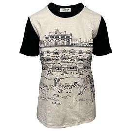 Camiseta de algodón blanco con estampado de Lanvin Babar en dos tonos Blanco