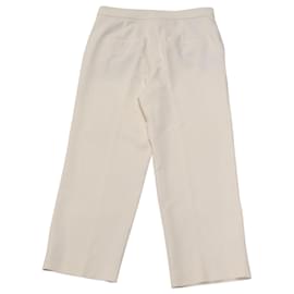 Tibi-TIbi Anson Stretch Pantalon Skinny Court en Polyester Ivoire-Blanc
