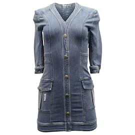 Pierre Balmain-Pierre Balmain Minikleid aus blauem Denim-Blau