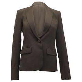 Blazer Theory Etiennette in lana nera Good Nero