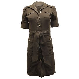 Diane Von Furstenberg Vastago Hemdkleid aus schwarzer Baumwolle Schwarz