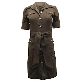 Diane Von Furstenberg-Vestido camisero de algodón negro Vastago de Diane Von Furstenberg-Negro