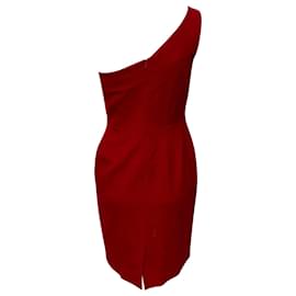 Paul & Joe-Vestido de lazo de un solo hombro en lana roja de Paul & Joe-Roja