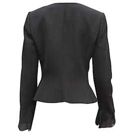 Armani-Armani Peplum Blazer in Black Wool-Black