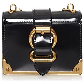 Borsa a tracolla Prada Micro Spazzolato Cahier nera Nero