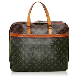 Louis Vuitton-Louis Vuitton Brown Monogram Porte-Documents Pegase-Brown