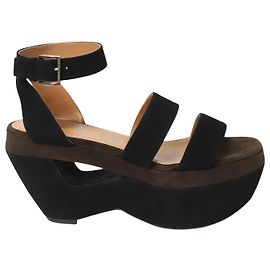 Alaïa Alaia Platform Sandals in Multicolor Suede Other Python print