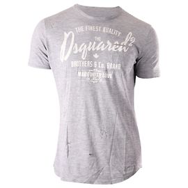 Dsquared2 T-shirt afligida Paint Splatter em jérsei de algodão cinza Cinza