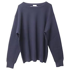 Dries Van Noten-Dries Van Noten Oversize Sweater in Blue Merino Wool-Blue