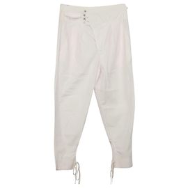 Isabel Marant Pantalones rectos de algodón rosa Rosa
