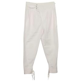 Isabel Marant-Isabel Marant Pantalones rectos de algodón rosa-Rosa