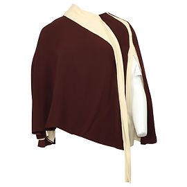 Valentino Garavani Asymmetrisch drapierte Bluse aus bordeauxroter Seide Bordeaux