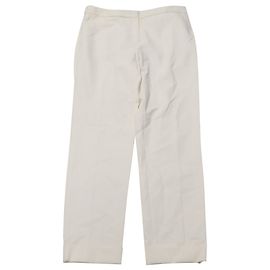 Pantalones de pernera ancha en algodón blanco de Armani Blanco