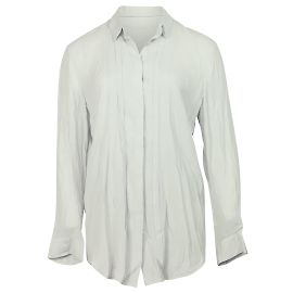 Camicia IRO Button Down in Rayon Bianco Bianco