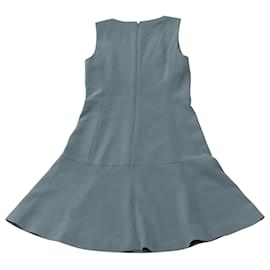 Theory-Theory – Kleid mit ausgestelltem Saum und V-Ausschnitt in minzgrünem Triacetat-Andere