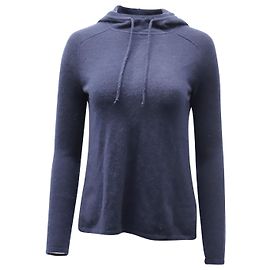 Kapuzenpullover Theory aus marineblauem Kaschmir Marineblau