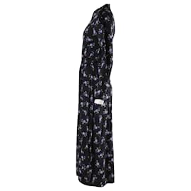Sandro-Sandro Ruffle Trim Maxi Dress in Floral Print Viscose-Other