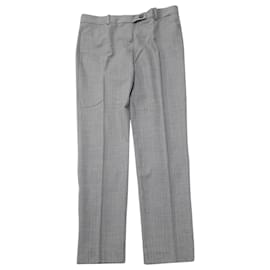 Theory-Pantalón de traje Theory de mezcla de lana gris a rayas-Gris