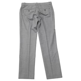 Theory-Pantaloni da abito a righe Theory in misto lana grigio-Grigio