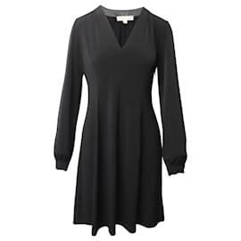 Michael Kors-Michael Kors Dress with Blouson Sleeves in Black Polyester-Black