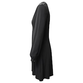Michael Kors-Michael Kors Dress with Blouson Sleeves in Black Polyester-Black