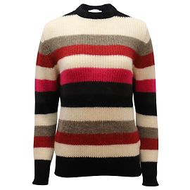 Iro Solal Petit Pull Rayé Côtelé en Acrylique Multicolore Autre Imprimé python