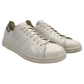 Adidas-Adidas Stan Smith x Barneys Sneaker aus weißem Leder-Weiß