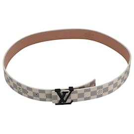 Louis Vuitton-Louis Vuitton LV Initiales 40mm Reversible Belt in White Leather-White