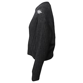 Iro-Iro Distressed Pullover aus schwarzem Nylon-Schwarz