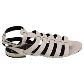 Roger Vivier-Sandalias Roger Vivier Gladiador en Cuero Blanco-Blanco